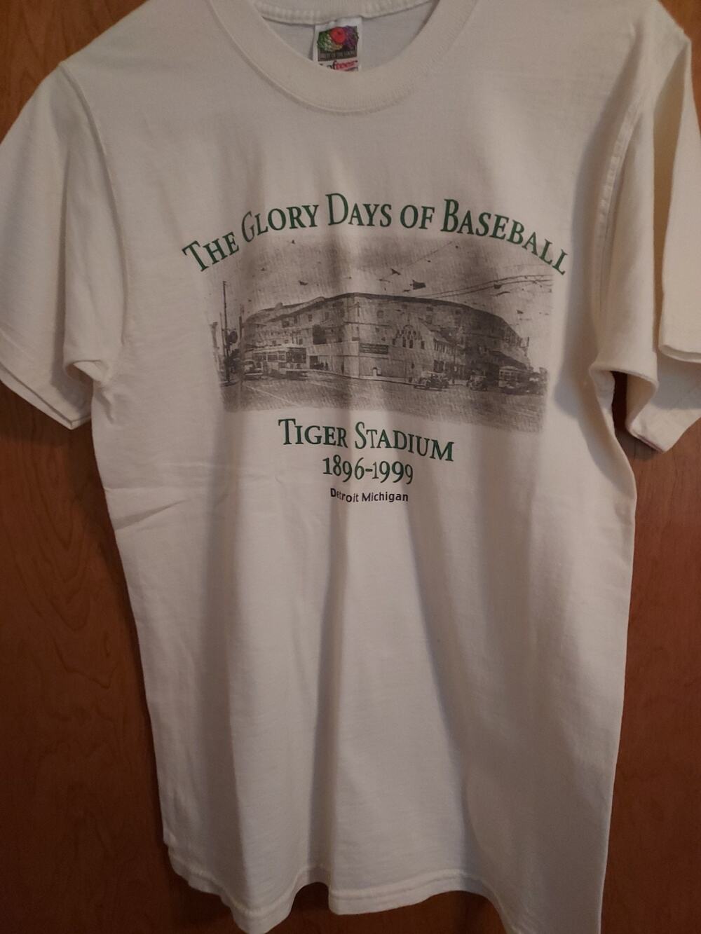 Vintage Fruit Of The Loom Size Small Men's Glory Days Tiger Stadium 1999 Cotton